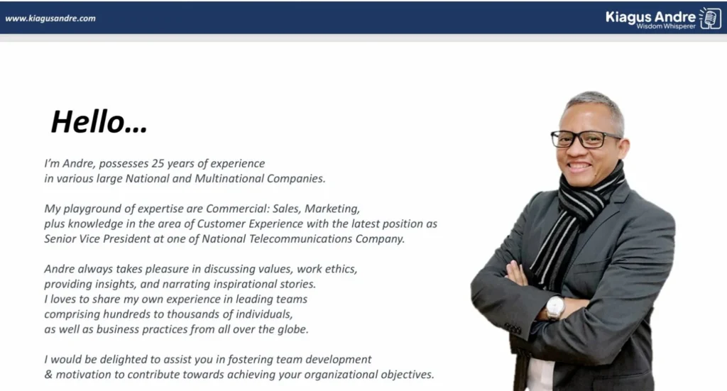 Kiagus Andre: Wisdom Whisperer & Inspirator Kepemimpinan