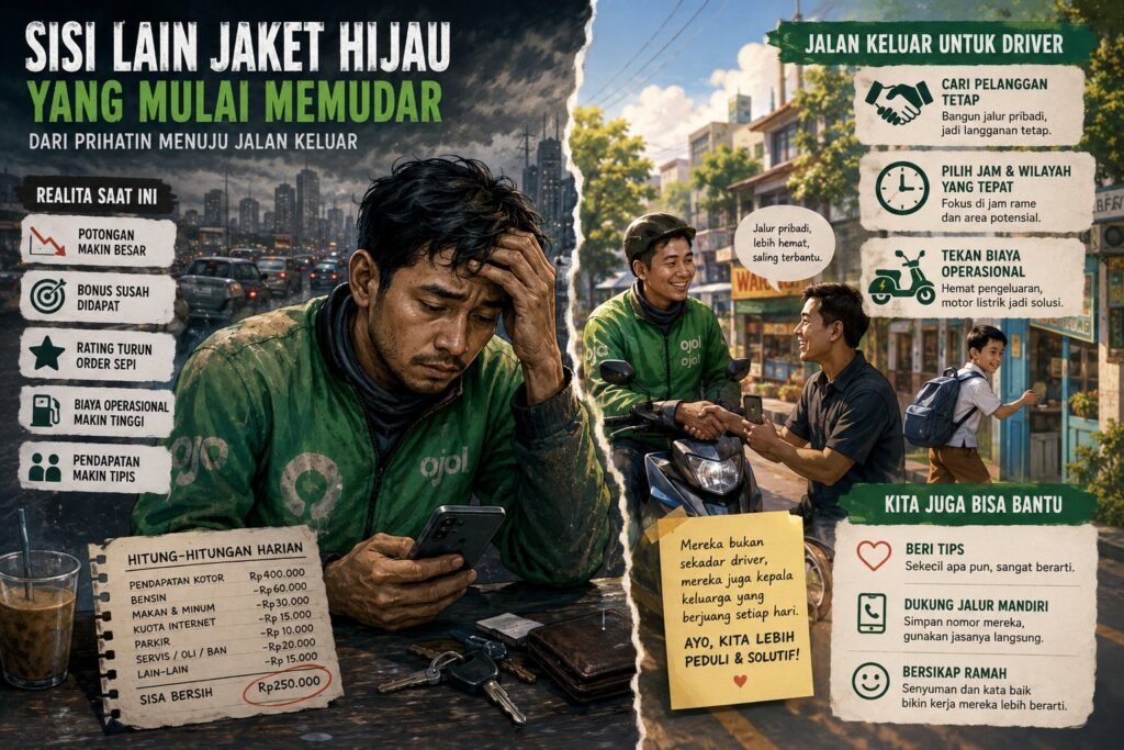 Pendapatan Ojol 2026 Makin Seret? Ini Realita Driver dan Jalan Keluarnya