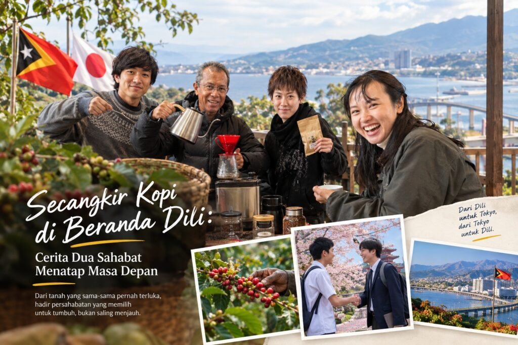 Persahabatan Timor-Leste dan Jepang tumbuh melalui sejarah, pendidikan, kopi, pembangunan, dan hubungan antarmanusia yang saling menghormati